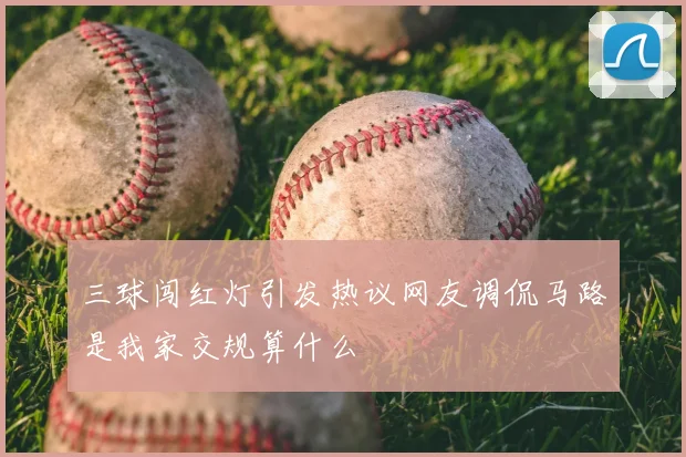 三球闯红灯引发热议网友调侃马路是我家交规算什么