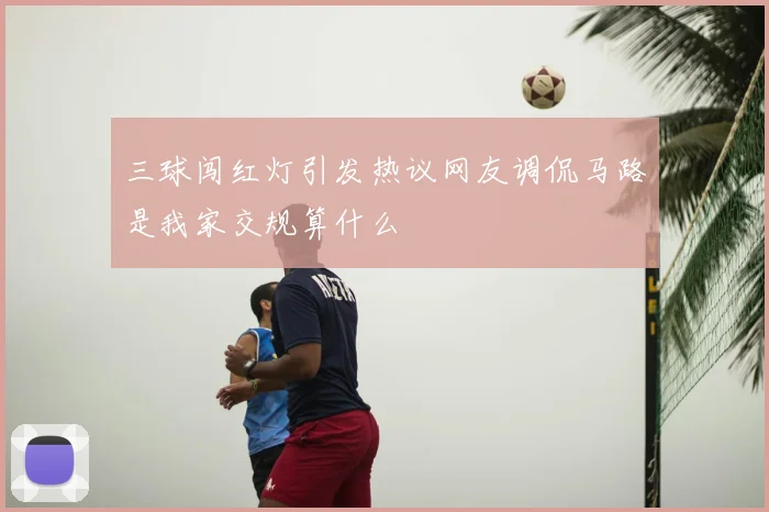 三球闯红灯引发热议网友调侃马路是我家交规算什么