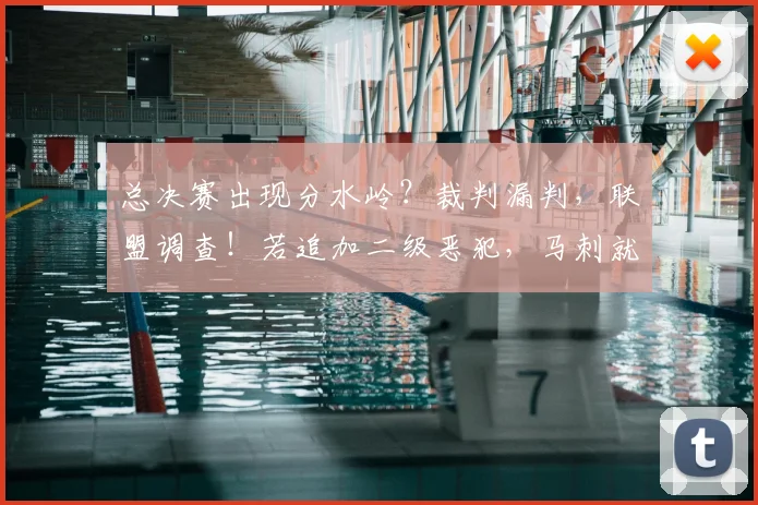 总决赛出现分水岭?裁判漏判,联盟调查!若追加二级恶犯,马刺就完了